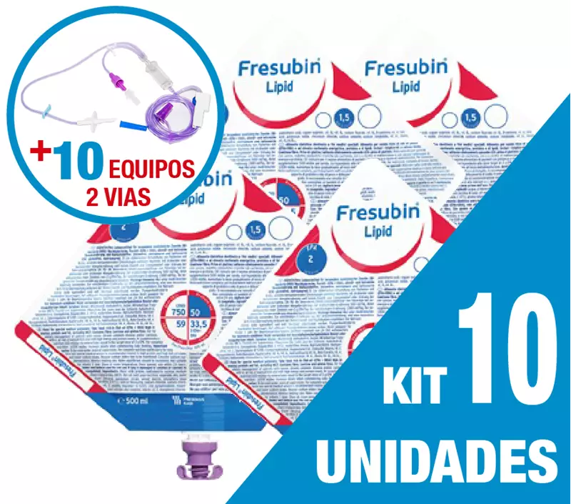 Kit C/10 Unidades Supportan 500Ml + 10 Equipos Dupla Via