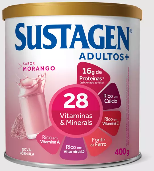 Sustagen Adulto+ Morango 400G